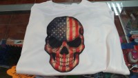 Camiseta Tecnica de punto liso de poliester Sublimada Skull U.S.A 